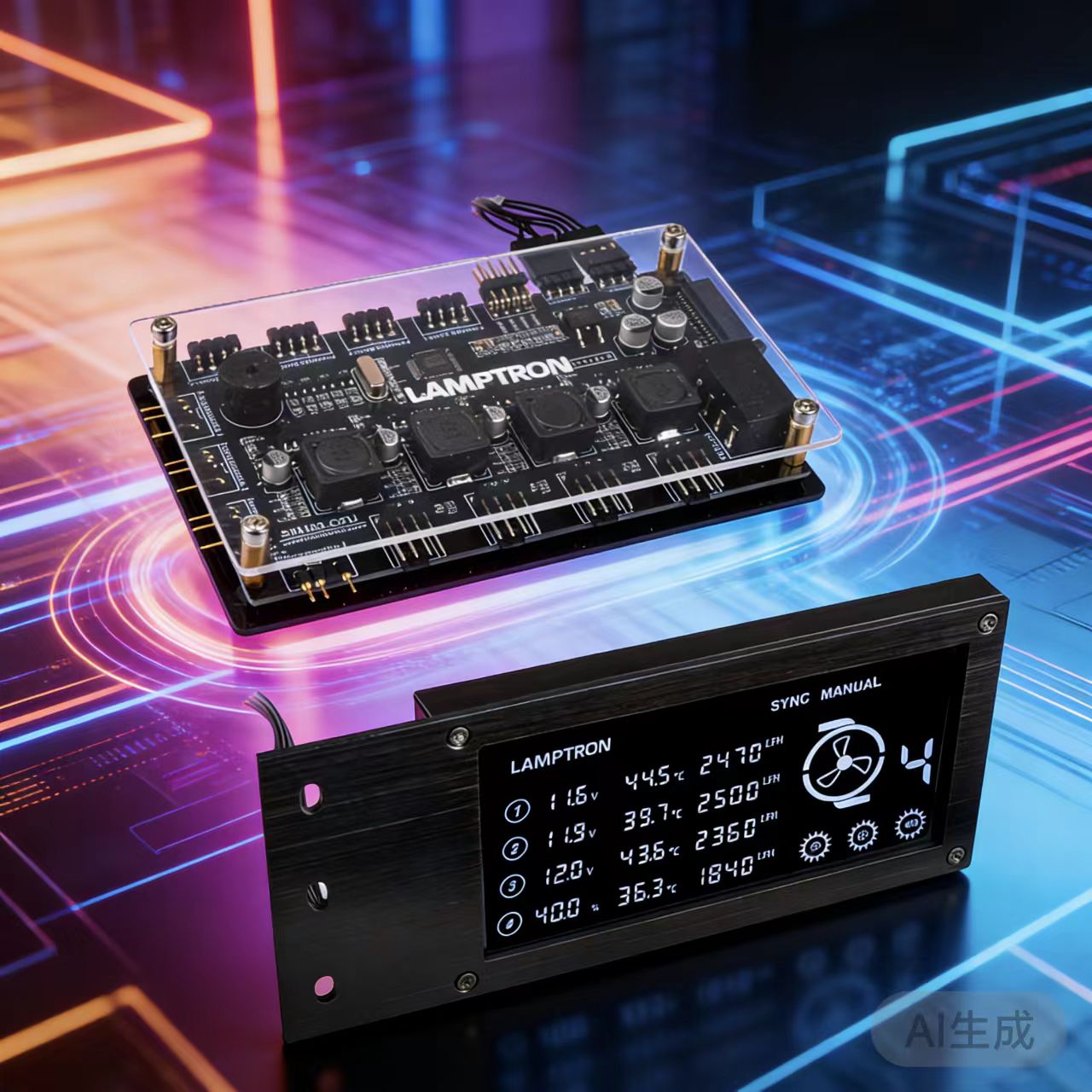 Gaming Hardware And Accessories - LAMPTRON RW460 Su Soğutma Kontrolü Siyah