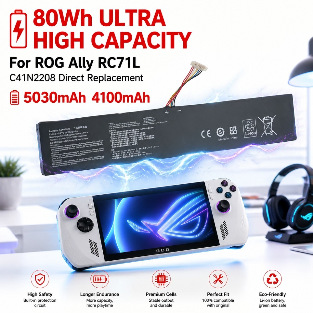 80Wh 5030mAh 4100mAh ASUS ROG  - Gaming Accessories Asus incelemesi ve fiyatı
