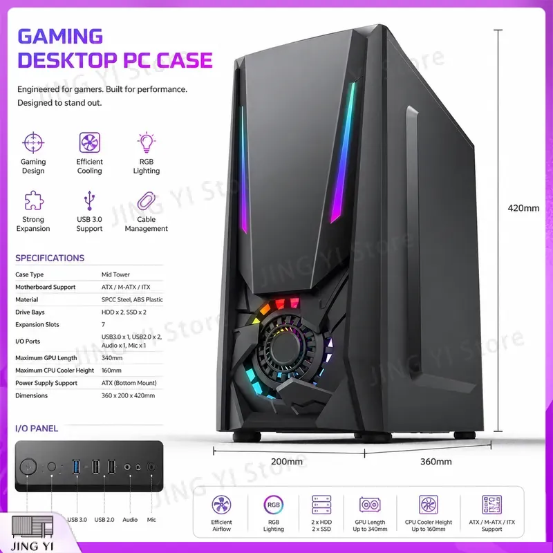 ATX Oyun Bilgisayarı Kasası Te - Gaming Hardware And Accessories incelemesi ve fiyatı