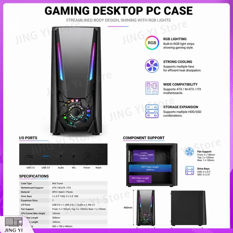 ATX Oyun Bilgisayarı Kasası Te - Gaming Hardware And Accessories incelemesi ve fiyatı