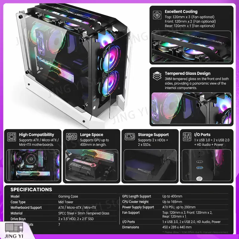 mATX Oyun Bilgisayarı Kasası M - Gaming Hardware And Accessories incelemesi ve fiyatı