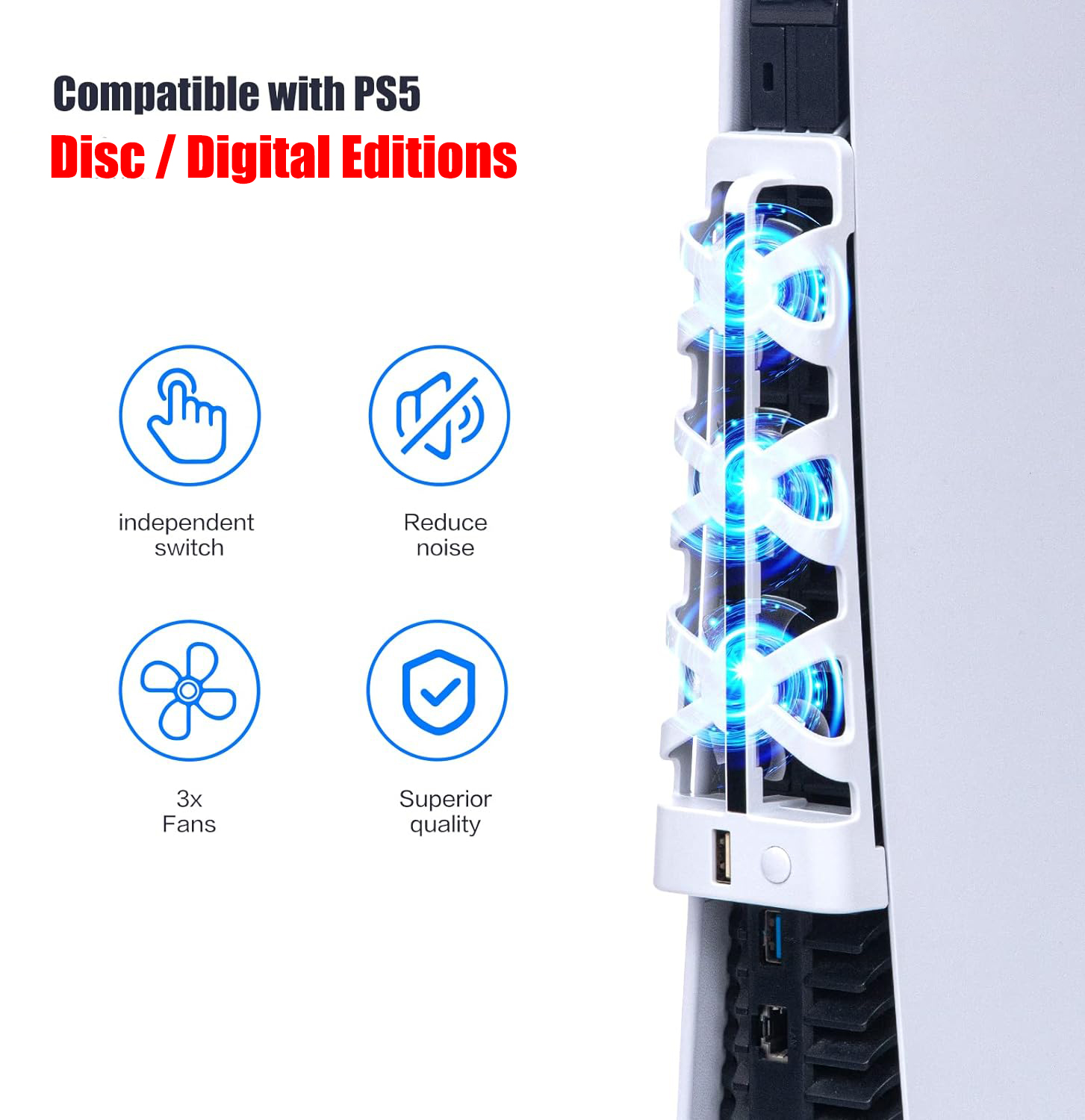 PS5 için LED Işıklı Sessiz Soğ - Gaming Accessories Led incelemesi ve fiyatı